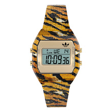 Laden Sie das Bild in den Galerie-Viewer, Adidas Unisex Uhr DIGITAL TWO Edelstahl schwarz-gold AOST26033
