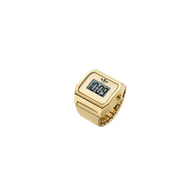 Laden Sie das Bild in den Galerie-Viewer, Adidas Damen Ring Uhr DIGITAL TWO RING Edelstahl gold AOST26036