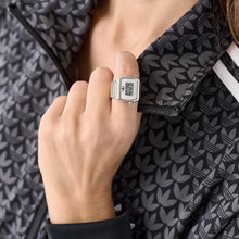 Laden Sie das Bild in den Galerie-Viewer, Adidas Damen Ring Uhr DIGITAL TWO RING Edelstahl silber AOST26037