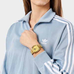 Adidas Unisex Uhr RETRO WAVE ONE Edelstahl gold AOSY24024