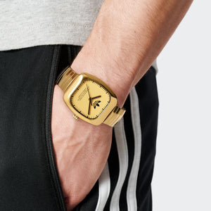 Adidas Unisex Uhr RETRO WAVE ONE Edelstahl gold AOSY24024