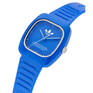 Adidas Unisex Uhr RETRO WAVE TWO Silikon blau AOSY24530