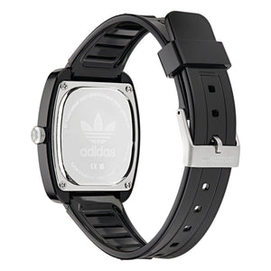 Adidas Unisex Uhr RETRO WAVE TWO Silikon schwarz AOSY24531