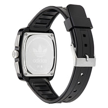 Laden Sie das Bild in den Galerie-Viewer, Adidas Unisex Uhr RETRO WAVE TWO CHRONO Silikon schwarz AOSY24533