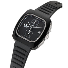 Laden Sie das Bild in den Galerie-Viewer, Adidas Unisex Uhr RETRO WAVE TWO CHRONO Silikon schwarz AOSY24533