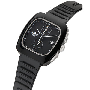 Adidas Unisex Uhr RETRO WAVE TWO CHRONO Silikon schwarz AOSY24533