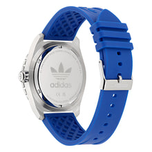 Laden Sie das Bild in den Galerie-Viewer, Adidas Herren Uhr Edelstahl Silikon blau AOSY25020