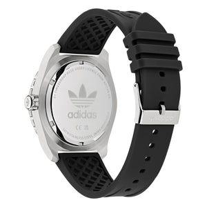 Adidas Herren Uhr Edelstahl Silikon schwarz AOSY25021