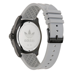 Adidas Herren Uhr Edelstahl Silikon schwarz AOSY25023