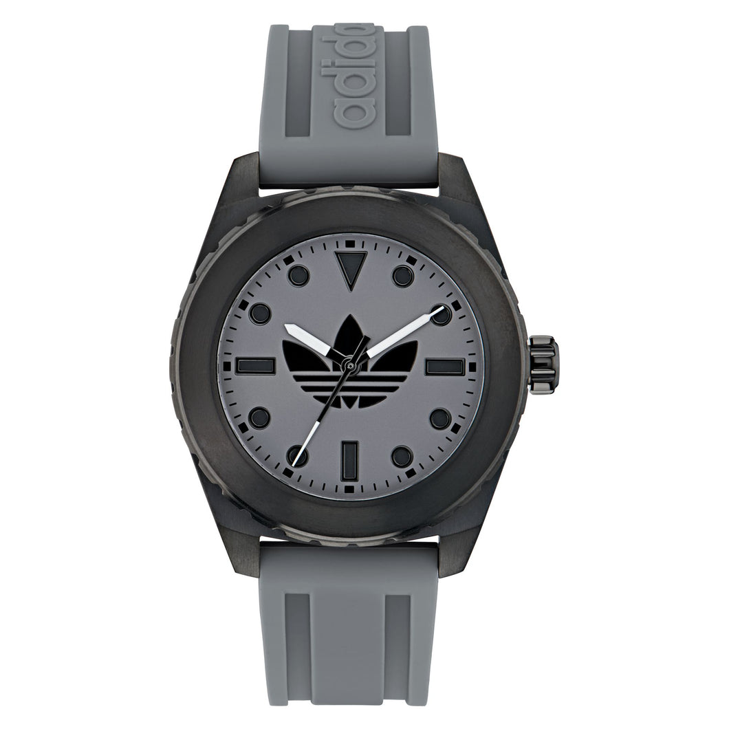 Adidas Herren Uhr Edelstahl Silikon schwarz AOSY25023