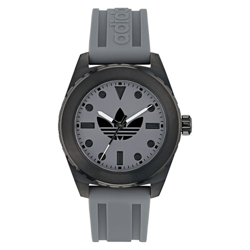 Adidas Herren Uhr Edelstahl Silikon schwarz AOSY25023