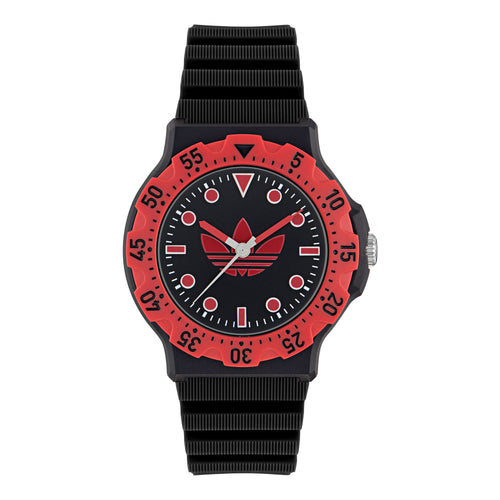 Adidas Unisex Uhr DISCOVERER TWO Silikon schwarz AOSY25514