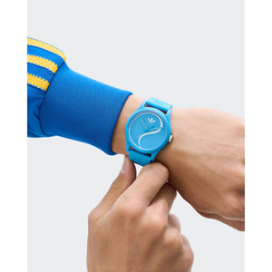 Adidas Unisex Uhr GAME TWO Silikon blau AOSY25520