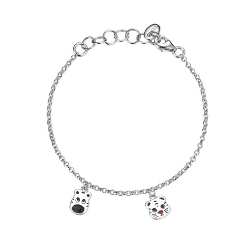 Esprit Kinder Armkette Armband Silber Tiger Zebra ESBR91673A135