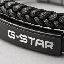 Laden Sie das Bild in den Galerie-Viewer, G-STAR Herren Armband Edelstahl Leder Tether02P GSJ.109.03
