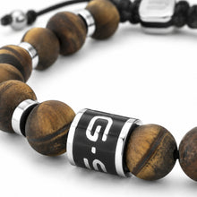 Laden Sie das Bild in den Galerie-Viewer, G-STAR Herren Armband Textil Perlen Edelstahl  Elnode GSJ.111.02
