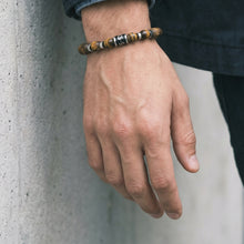Laden Sie das Bild in den Galerie-Viewer, G-STAR Herren Armband Textil Perlen Edelstahl  Elnode GSJ.111.02