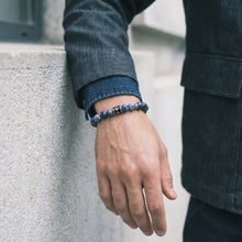 Laden Sie das Bild in den Galerie-Viewer, G-STAR Herren Armband Textil Perlen Edelstahl  Elnode GSJ.111.03