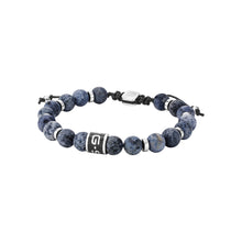 Laden Sie das Bild in den Galerie-Viewer, G-STAR Herren Armband Textil Perlen Edelstahl  Elnode GSJ.111.03