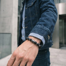 Laden Sie das Bild in den Galerie-Viewer, G-STAR Herren Armband Textil Perlen Edelstahl  Elnode GSJ.111.05