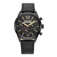 Laden Sie das Bild in den Galerie-Viewer, G-STAR Herren Analog Uhr Multifunktionuhr Leder Originals GSW.504.02
