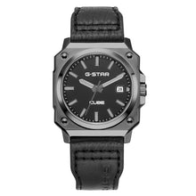 Laden Sie das Bild in den Galerie-Viewer, G-STAR Herren Analog Uhr Armbanduhr Leder Cube GSW.508.02