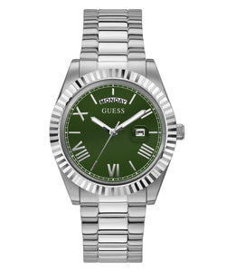 Guess Herren Uhr Armbanduhr CONNOISSEUR GW0265G10 Edelstahl silber
