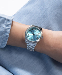 Guess Damen Uhr Armbanduhr LUNA GW0308L4 Edelstahl silber