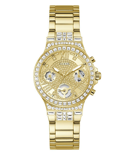 Guess Damen Uhr Armbanduhr Multifunktion MOONLIGHT GW0320L2 Edelstahl gold