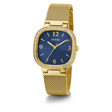 Laden Sie das Bild in den Galerie-Viewer, Guess Damen Uhr Armbanduhr TAPESTRY GW0354L6 Edelstahl gold