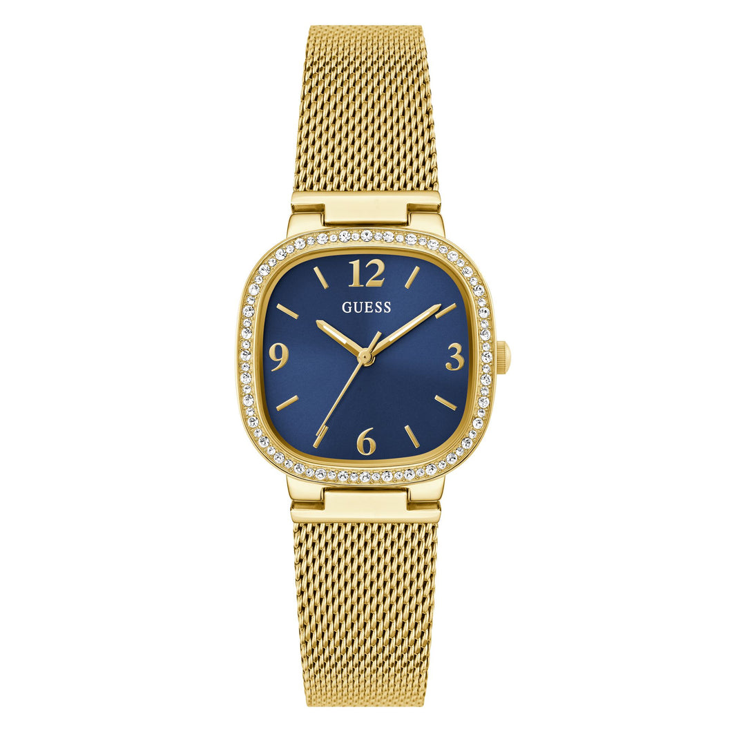 Guess Damen Uhr Armbanduhr TAPESTRY GW0354L6 Edelstahl gold