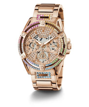 Laden Sie das Bild in den Galerie-Viewer, Guess Damen Uhr Armbanduhr QUEEN GW0464L5 Edelstahl rotgold
