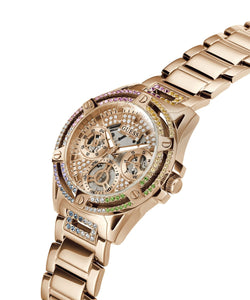 Guess Damen Uhr Armbanduhr QUEEN GW0464L5 Edelstahl rotgold