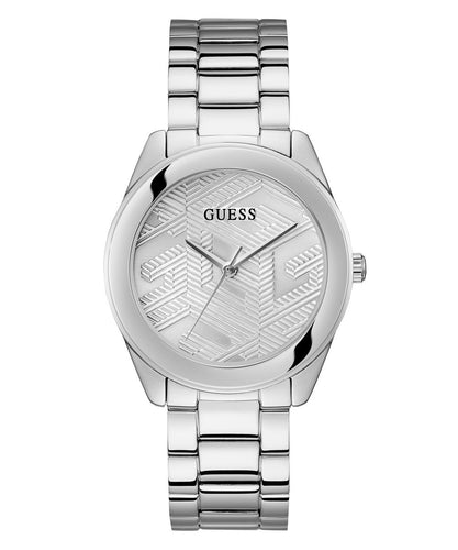 Guess Damen Uhr Armbanduhr CUBED GW0606L1 Edelstahl silber
