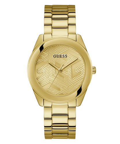Guess Damen Uhr Armbanduhr CUBED GW0606L2 Edelstahl gold
