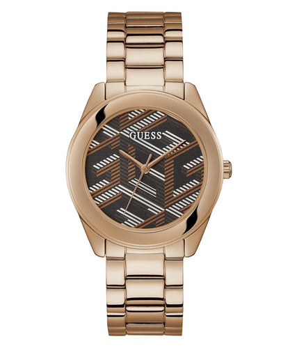 Guess Damen Uhr Armbanduhr CUBED GW0607L3 Edelstahl Rosé
