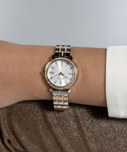 Guess Damen Uhr Armbanduhr HAYLEY GW0612L3 Edelstahl bicolor