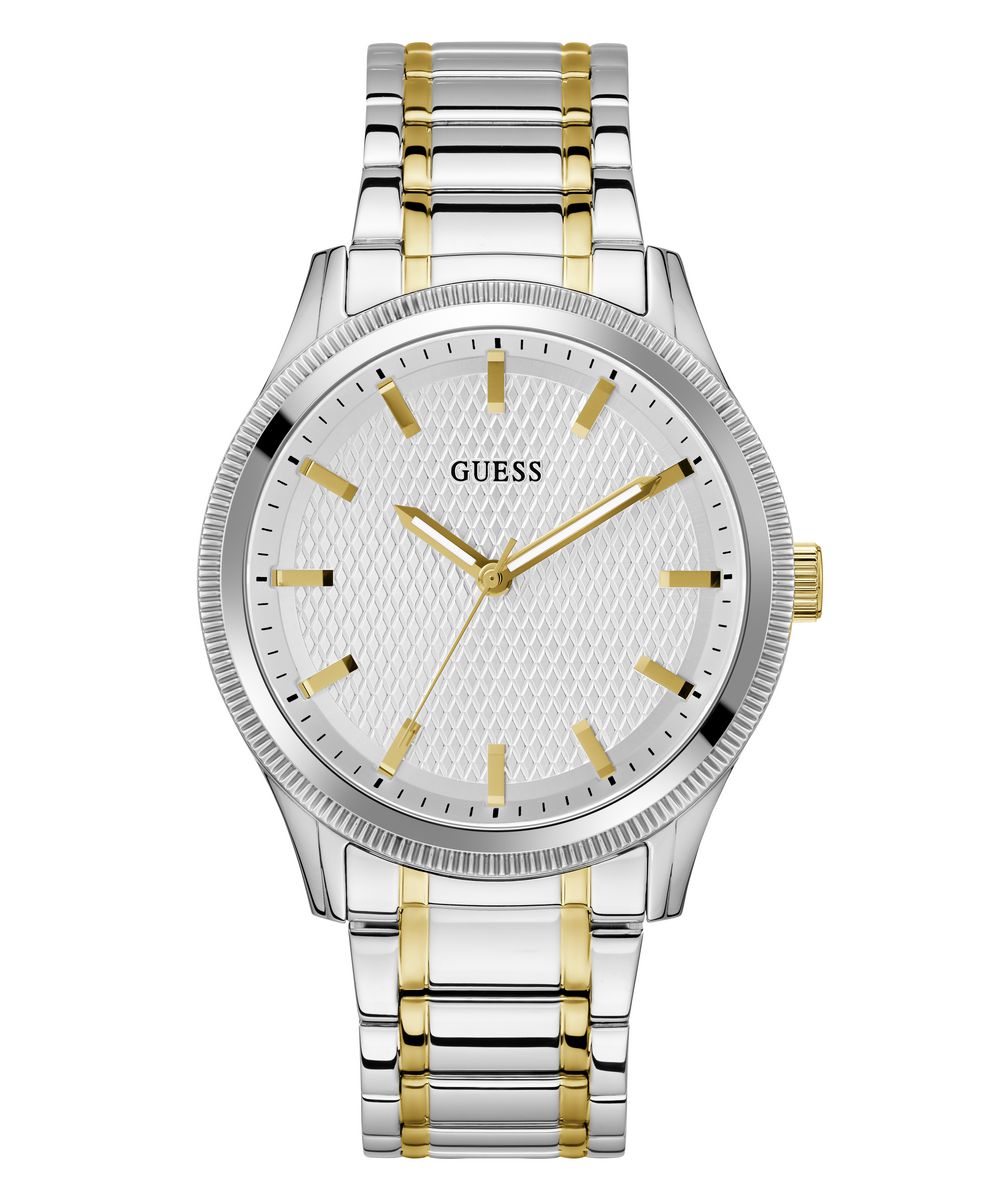 Guess Herren Uhr Armbanduhr DEX GW0626G4 Edelstahl bicolor