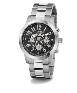 Guess Herren Uhr Armbanduhr Multifunktion PARKER GW0627G1 Edelstahl silber