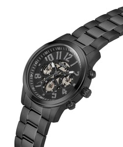 Guess Herren Uhr Armbanduhr Multifunktion PARKER GW0627G3 Edelstahl schwarz