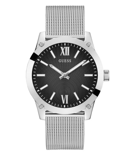 Guess Herren Uhr Armbanduhr CRESCENT GW0629G1 Edelstahl silber