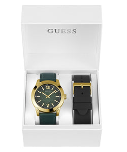 Guess Herren Uhr Armbanduhr CRESCENT GW0630G2 Leder Silikon