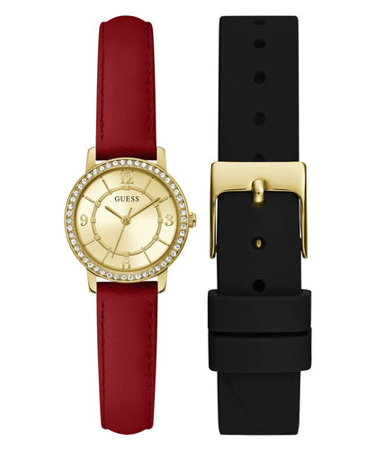 Guess Damen Uhr Armbanduhr MELODY GW0643L2 Leder Silikon