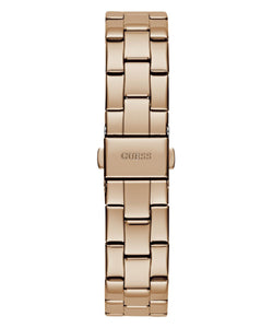 Guess Damen Uhr Armbanduhr TRI PLAQUE GW0675L3 Edelstahl Rotgold