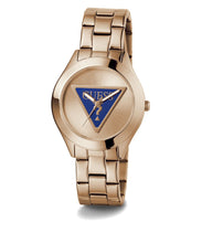 Laden Sie das Bild in den Galerie-Viewer, Guess Damen Uhr Armbanduhr TRI PLAQUE GW0675L3 Edelstahl Rotgold