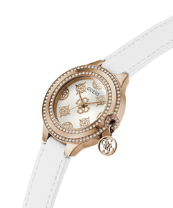 Guess Damen Uhr Armbanduhr CHARMED GW0684L4 Leder
