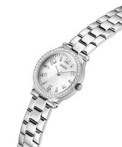 Guess Damen Uhr Armbanduhr FAWN GW0686L1 Edelstahl silber