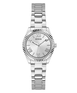 Guess Damen Uhr Armbanduhr MINI LUNA GW0687L1 Edelstahl silber