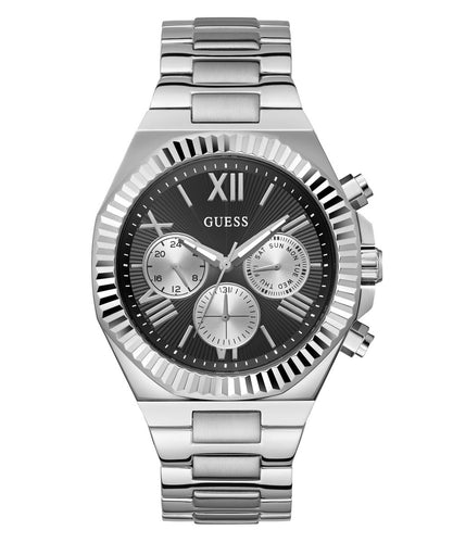 Guess Herren Uhr Armbanduhr EQUITY GW0703G1 Edelstahl silber