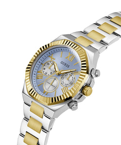 Guess Herren Uhr Armbanduhr EQUITY GW0703G3 Edelstahl bicolor